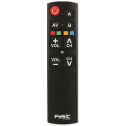 FYSIC Fysi Universal-Fernbedienung mit großen Tasten, schwarz