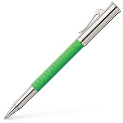 Graf Von Faber-Castell Tintenroller Guilloche mit Gratis Gravur (Viper Green) | Aus Metall - Modernes Design | SKU: 146527 | Ziehkappe | Bürobedarf