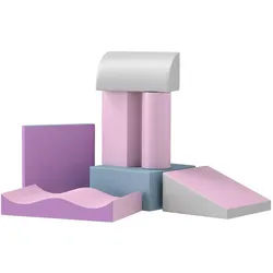 Homcom Bausteinset 7er-Set Schaumstoff Bausteine Bauspielzeug für 1-3 Jahre alt Kinder , Multicolor , Kunststoff , 40x11x60 cm , unisex , Spielzeug, Sonstiges Spielzeug