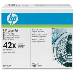 HP 42X (Q5942XD) Toner - 2x Schwarz - Multipack - Hoher Kapazität