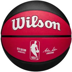 Wilson NBA Team City Edition Chicago Bulls Out Ball, Unisex red Basketball