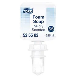 Tork mild duftende Mini Schaumseife S5 System, pflegend, Feuchtigkeitsspendende Handschaumseife für normale und trockene Haut, 525 ml - Flasche