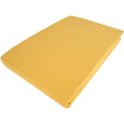 Bio:Vio Spannleintuch , Gelb , Textil , 90-100x200 cm , Gots , formstabil und langlebig, bio , Heimtextilien, Bettwäsche & Leintücher, Leintücher, Spannleintücher