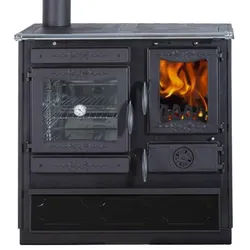 Globefire Küchenofen Alhena schwarz Anschluss links | 7 kw