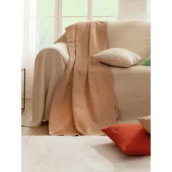 Le jeté pour fauteuil / lit simple env. 160x190 cm Hagemann beige
