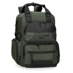 Pepe Jeans Unisex. 7062342 Bromley 15" Computer Rucksack anpassungsfähig grün (OSFA), Lässig, Polyester