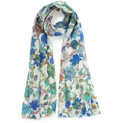 L’écharpe finement frangé include multicolore