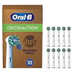 Oral-B - Aufsteckbürsten 'Pro CrossAction' in Weiß Box Zahnbürste 10 St weiss