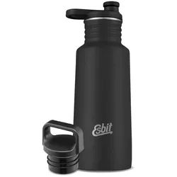 Esbit Trinkflasche Sport Trinkflasche Pictor Sportflasche, Fahrrad Wasser Flasche Edelstahl schwarz 550 ml
