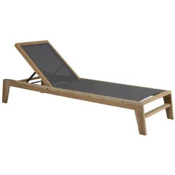 Brafab Elati Gartenliege Teak/Textilene - Natur