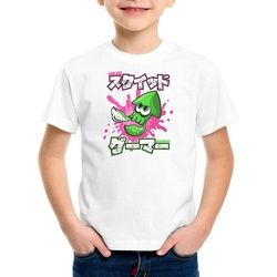 style3 Print-Shirt Kinder T-Shirt Squid Gamer switch shooter gamer weiß 152