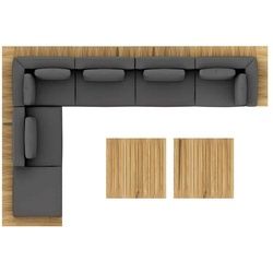 solpuri Set Plateau Arrangement H - inkl. Kissen, Farbe im unteren Bereich wählbar