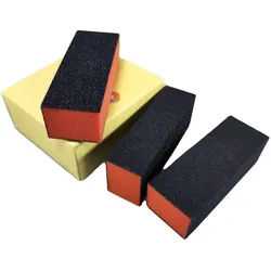 World of Nails-Design Polierblock 6 Stück Buffer Schwarz mit farbigem Kern von finailly, verschiedene Körnungen orange