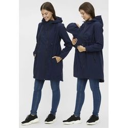 Umstandsjacke MAMALICIOUS "MLSHELLA" Gr. L (40), blau (navy) Damen Jacken Umstandsjacken