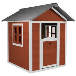 Ambia Garden Spielhaus , Rot, Weiß , Holz , Hemlocktanne , 111x133x135 cm , EN 71, CE, FSC 100% , Freizeit & Co, Gartenspielzeug, Spielhäuser