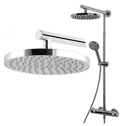 Schulte Brausegarnitur Schulte Duschmaster Rain Chrom mit Thermostat D9640
