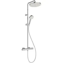 Ideal Standard Ceratherm T25 N Duschsystem, Kopfbrause rund, wassersparend, Badarmaturen, chrom