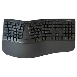 Microsoft Ergonomic Tastatur, Handballenauflage,USB,(LXN-00007) Schweizer-QWERTZ ergonomische Tastatur schwarz