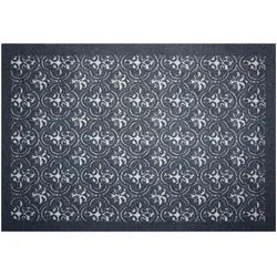 Esposa FUßMATTE , Schwarz , Textil , Ranken , rechteckig , 40x60 cm , Teppiche und Böden, Schmutzfangmatten, Fußmatten