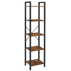 Boxxx Regal , Braun, Schwarz , Holzwerkstoff , Vintage , 5 Fächer , 39.6x154x30 cm , Typenauswahl, stehend, in verschiedenen Größen erhältlich , Wohnzimmer, Wohnwände, Wohnwand-Serien