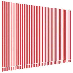 vidaXL Markisenbespannung Rot und Weiß Gestreift 4,5x3 m