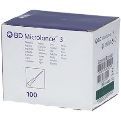 BD MicrolanceTM 3 Nadeln 21 G 1/2 RB 0,8 x 40 mm grün