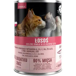 PetRepublic Stücke in Sauce mit Lachs (steril) 400g für Katzen