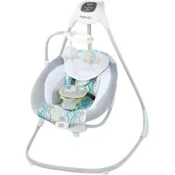 ingenuity Babywippe SimpleComfort Compact Soothing Swing - Everston, mit Sound-Effekt grau