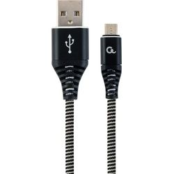 Gembird CC-USB2B-AMMBM-1M-BW USB Kabel USB 2.0 Micro-USB B USB A Schwarz (1 m, USB 2.0), USB Kabel