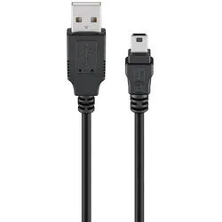 Goobay USB 2.0 Hi-Speed Kabel, Schwarz, 1,5m