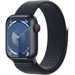 Apple Smartwatch »Watch Series 9 GPS + Cellular 41mm Aluminium«, (Watch OS 10 Sport Loop) Apple Mitternacht