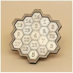 ROMBOL Denkspiele Spiel ARCHIMEDES - mittelschweres, mathematisches Puzzle, Legespiel, Holzspiel