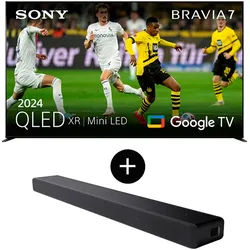 Sony K-65XR70 QLED Mini LED-Fernseher (164 cm/65 Zoll, Google TV, Smart-TV, BRAVIA 7, 4K HDR, Dolby Vision & Atmos, inkl. HT-A3000 Soundbar) schwarz
