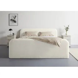 LeGer Home by Lena Gercke Polsterbett Cleomi mit Bettkasten 140x200 180x200 200x200cm, erhältlich in H2, H3 & H4 und in verschiedenen Farben beige 242 cm x 224 cm x 96 cm