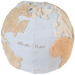 Lorena Canals Hocker / Runder Sitzsack, Farbe: World Map