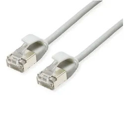 ROLINE U/FTP DataCenter Patchkabel Cat.6A (Class EA) LAN-Kabel, RJ-45 Männlich (Stecker), RJ-45 Männlich (Stecker) (200.0 cm), LSOH, slim grau