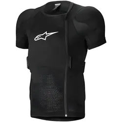 Alpinestars A-Impact Plasma Kurzarm Protektorenjacke, schwarz-weiss, Größe L für Männer