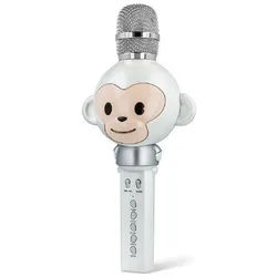 MaXlife Mikrofon Bluetooth-Mikrofon, eingebauter Stimmmodulator, mit 5W Lautsprecher weiß
