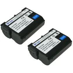 Trade-Shop 2x Akku passend für Nikon D7000 D7100 D7200 D7500 D800 D800E Kamera-Akku Li-Ion 2400 mAh (7 V)