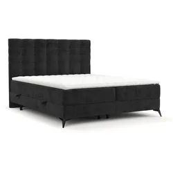 BOXBETT Niro 160/200 cm Schwarz im Bonita Stoff