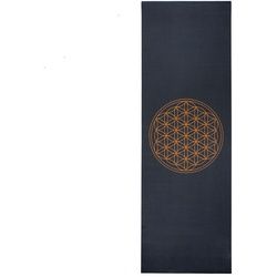 Yogamatte Leela Collection Anthrazit, mit Blume des Lebens goldfarben, PVC 896-Afl 1 St schwarz