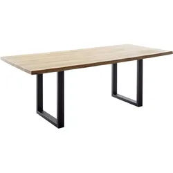 Valdera Esstisch , Wildeiche , Holz , Wildeiche , massiv , rechteckig , eckig, U-Form , 100x76x200 cm , FSC 100% , in verschiedenen Größen erhältlich, Variantenauswahl, Gestellauswahl , Esszimmer, Esszimmerserien