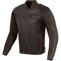 Merlin Odell Motorrad Lederjacke, braun, Größe 3XL für Männer