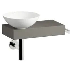Laufen PICCOLO NOVO Waschplatz H561PN47071111 555x320x400 mm, Ablage rechts, mit einem Hahnloch, ohne Überlauf, Farbe: Gravel Matt