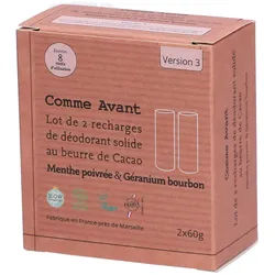 Comme Avant® Festes Bio-Deodorant Nachfüllpack Minze & Geranie