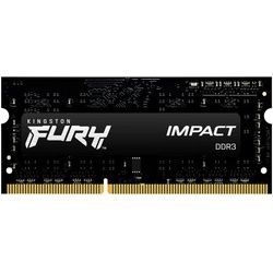 Kingston FURY Impact - DDR3L - Modul - 4 GB - SO DIMM 204-PIN - 1600 MHz / PC3L-12800 - CL9 - 1.35 / 1.5 V - ungepuffert - non-ECC - Schwarz - Neu