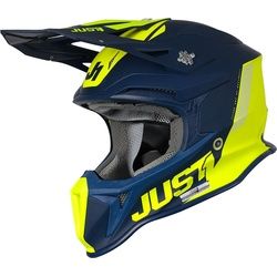 Just1 J18 Pulsar MIPS Motocross Helm, blau-gelb, Größe XL für Männer
