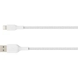 Belkin USB-Kabel »Lightning Lade/Sync Kabel ummantelt mfi 1m«, USB Typ A, Lightning, 100 cm Belkin weiß
