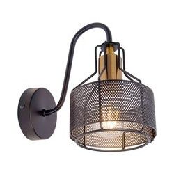 Wandlampe Foro, einflammig, schwarz/gold