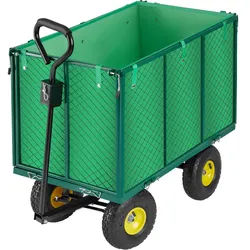 tectake Bollerwagen , Belastbarkeit 544 kg, grün , Grün , Metall , 54x79.5x108 cm , Gartenzubehör, Gartenpflege, Gartengeräte